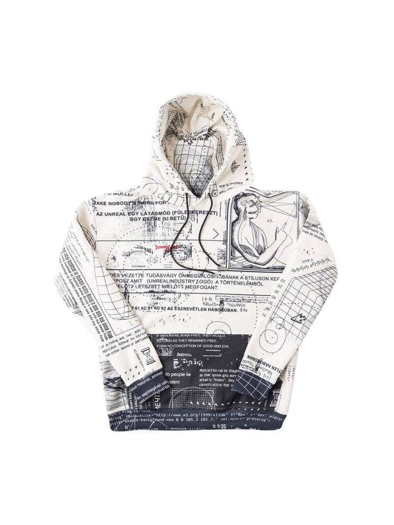 UNREAL About Us hoodie white - [UNREAL] Industries
