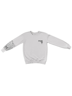 About us crewneck white - [UNREAL] Industries