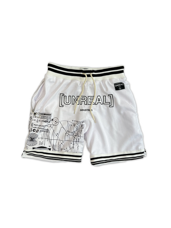 UNREAL Team shorts About us white