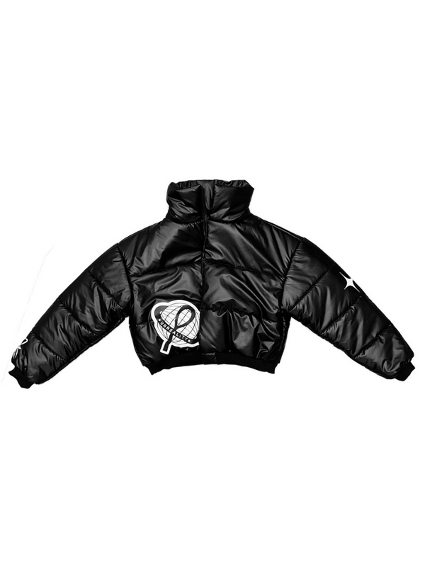 UNREAL Worldwide Cropped Puffer kabát fekete