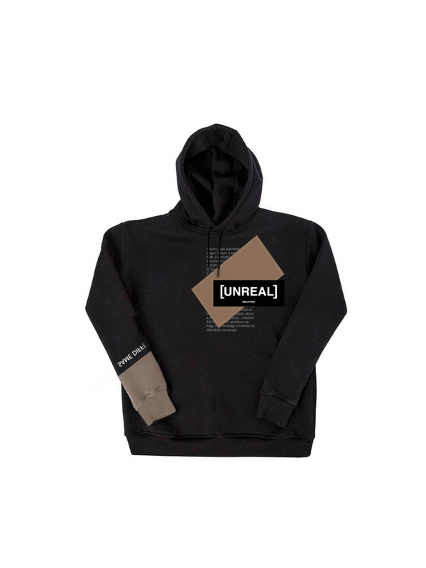 UNREAL Same difference hoodie Black brown - [UNREAL] Industries