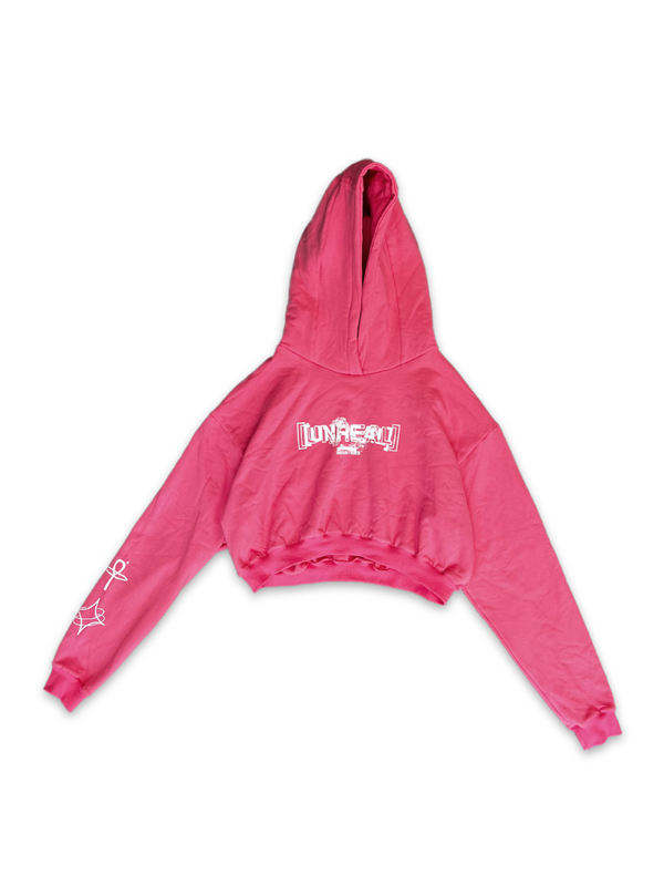 Crop hoodie pink