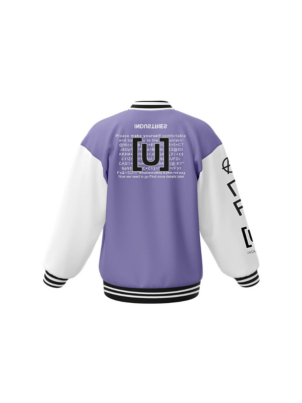 [U]-baseball jacket purple - [UNREAL] Industries