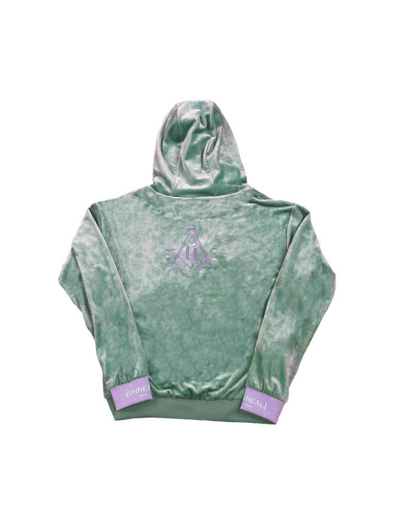 UNREAL Plush hoodie - mint green - [UNREAL] Industries