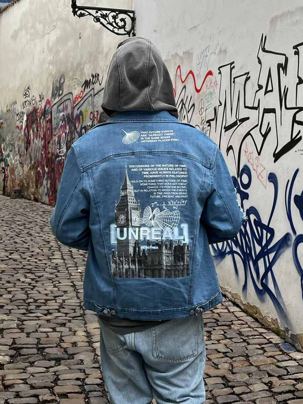 UNREAL Destroyed Blue Denim jacket